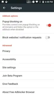 Free Adblocker Browser скриншот 6