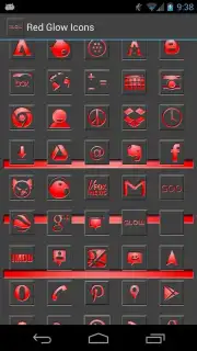 Free Red Glow Icons скриншот 1