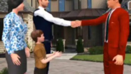Virtual Rent Home Happy Family